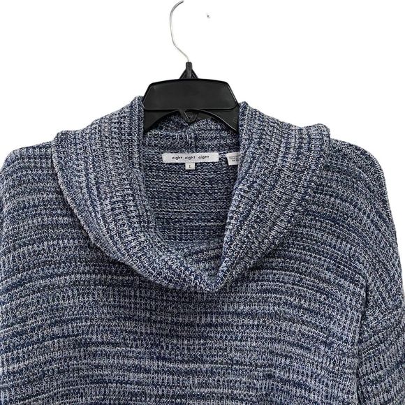 Eight Eight Eight Woman's Sz Large Cowl Neck Tunic Length Sweater - Picture 4 of 14
